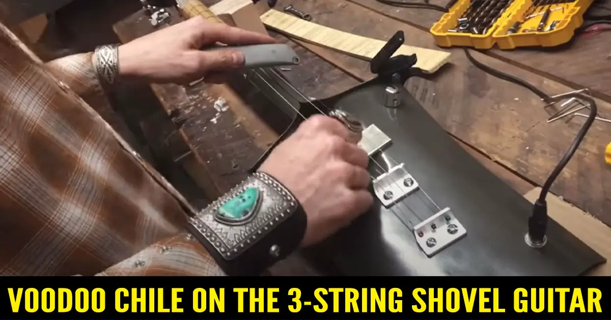 Justin Johnson – VOODOO CHILE on the 3-String Shovel Guitar