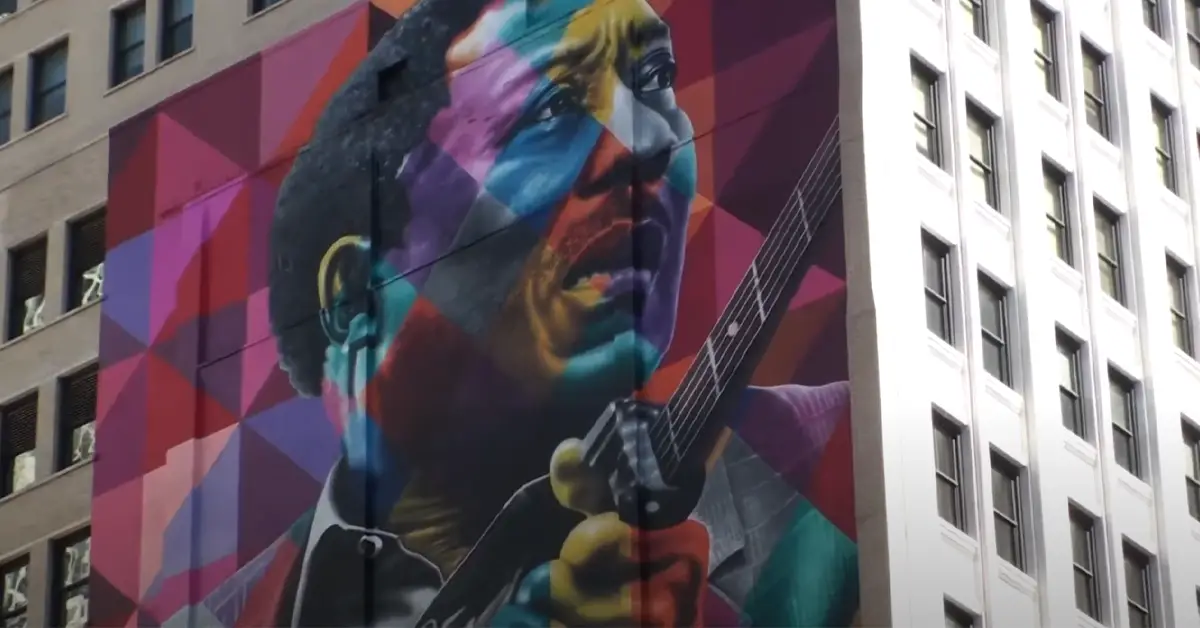 The 10-Story Muddy Waters Mural in Chicago